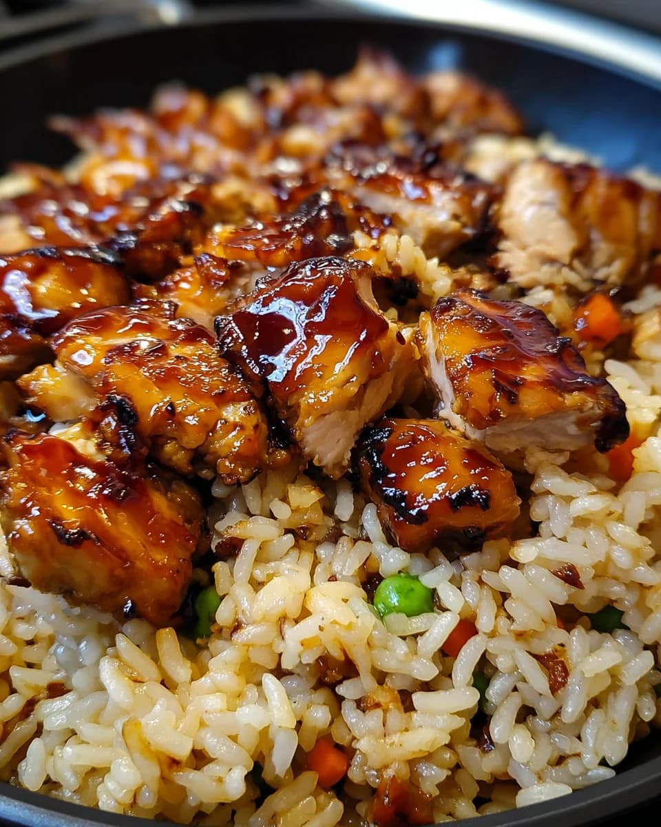 One-Pan Honey BBQ Chicken Rice: Quick Clean-Up with Sweet and Tangy Flair