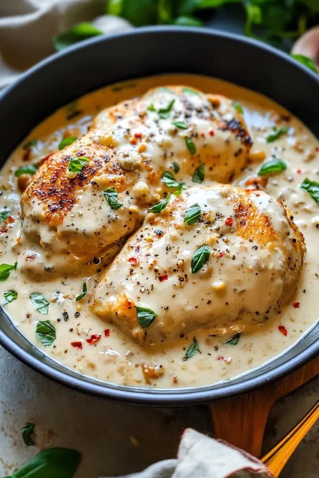 Marry Me Chicken: Creamy Sauce with Tangy Sun-Dried Tomatoes and Parmesan