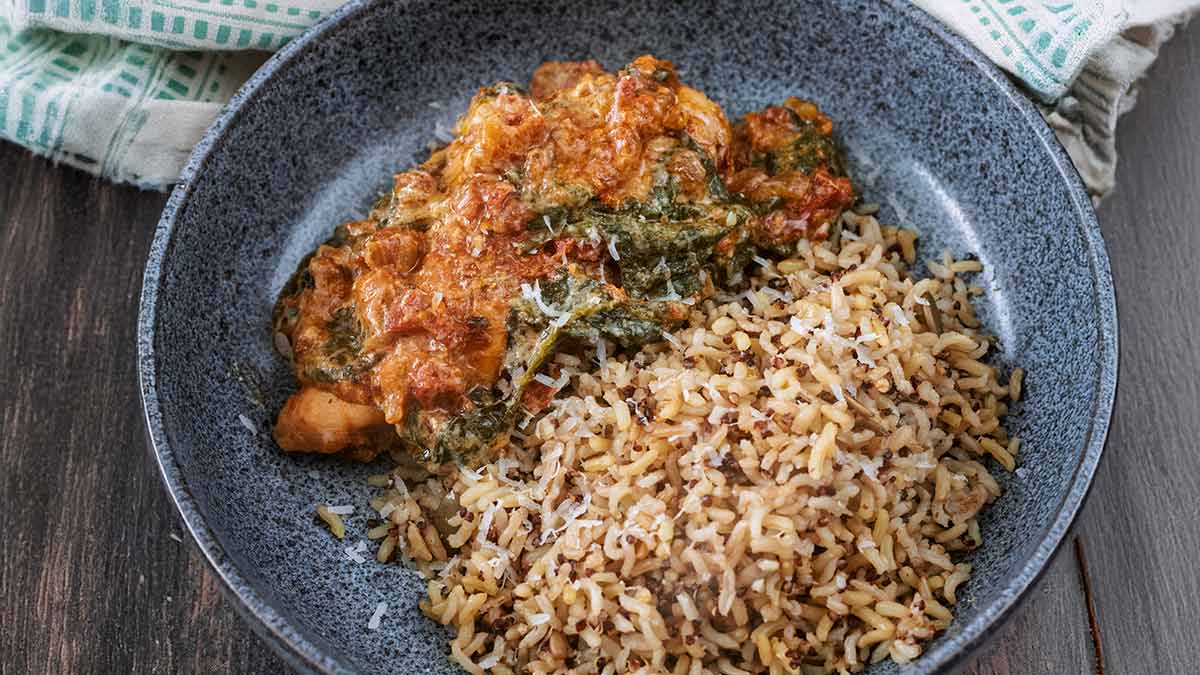 Slow Cooker Pesto Chicken with Sun-Dried Tomatoes and Creamy Parmesan
