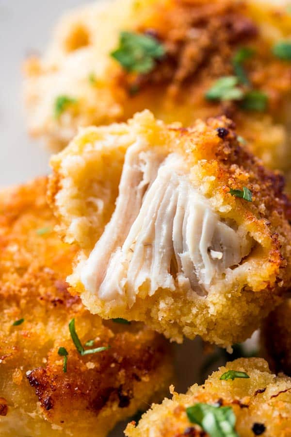 Healthy Baked Chicken Nuggets with Crisp Paprika Breadcrumb Coating