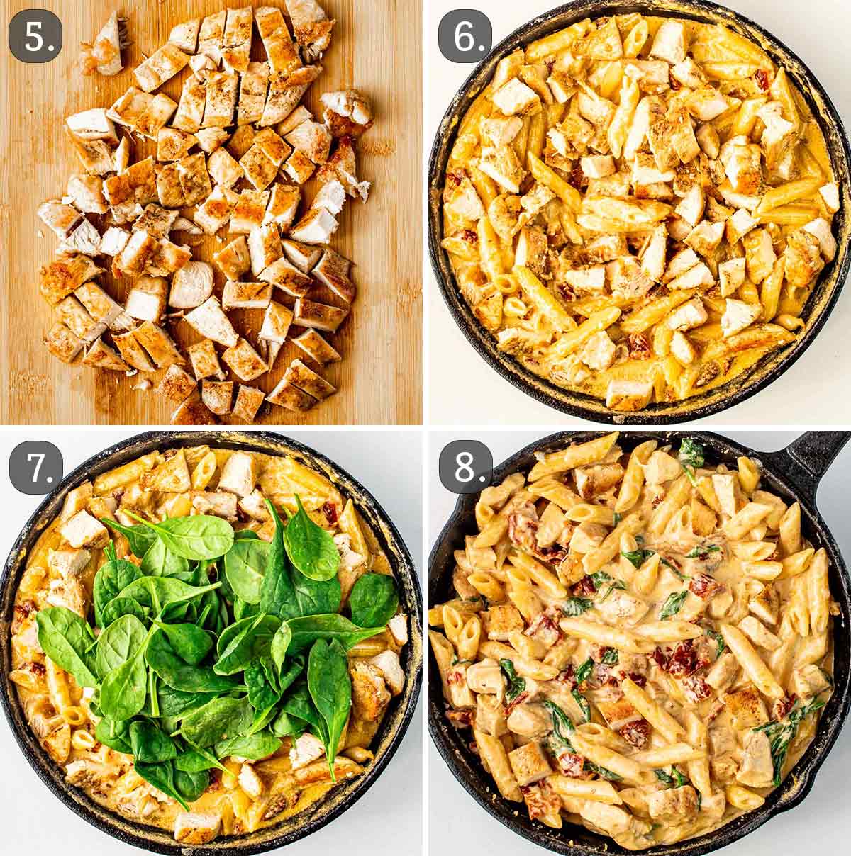 Creamy Tuscan Chicken Pasta with Spinach and Sun-Dried Tomatoes
