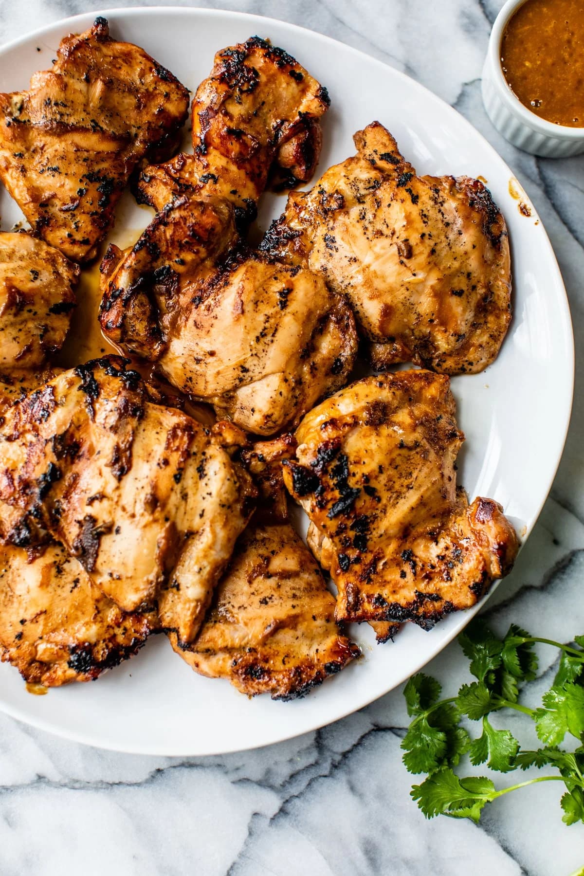 Grilled Mango Chicken with Smoky Sweet-Savory Mango-Soy Sauce