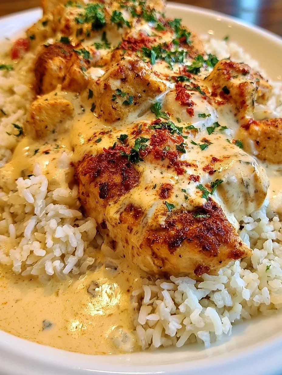 Creamy Cajun Chicken & Rice with Fluffy Long-Grain Rice