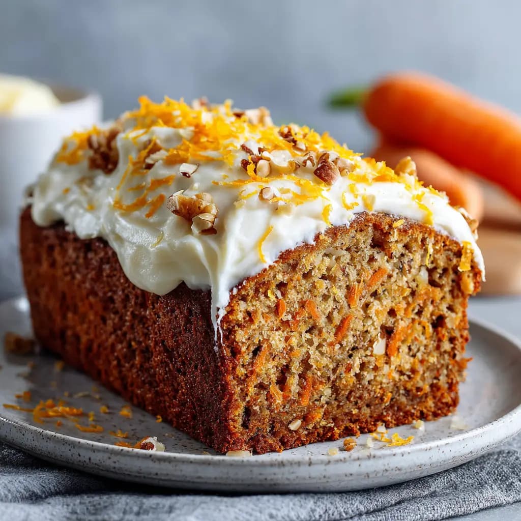 Carrot Cake Banana Bread with Cream Cheese Frosting