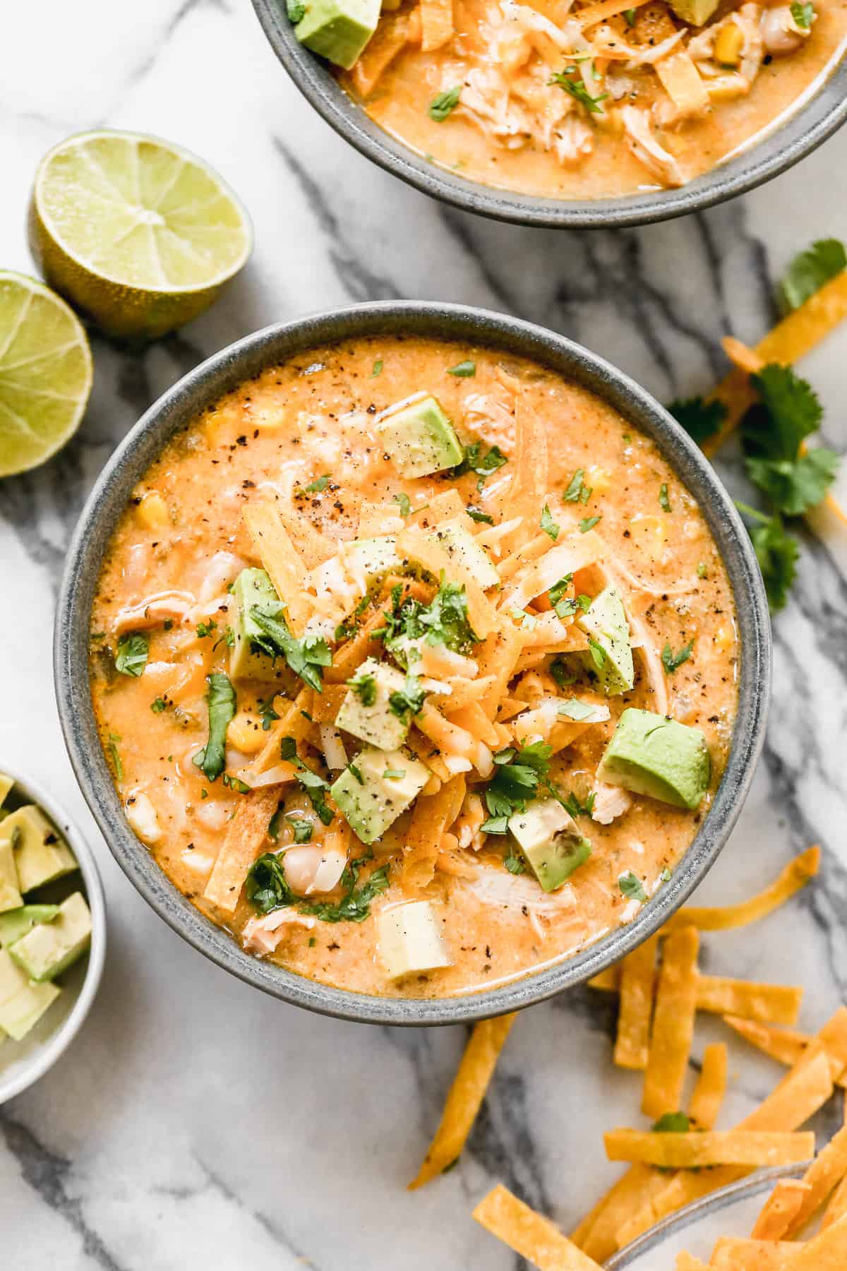 Creamy White Chicken Chili with Puréed Beans and Green Chiles
