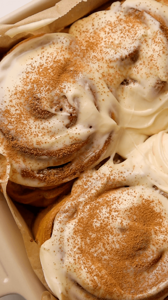 Pumpkin Spice Latte Cinnamon Rolls with Espresso Frosting
