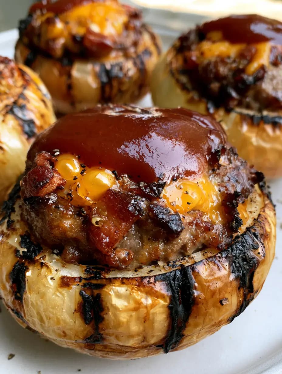Stuffed Onion Bombs with Crispy Bacon and Sharp Cheddar