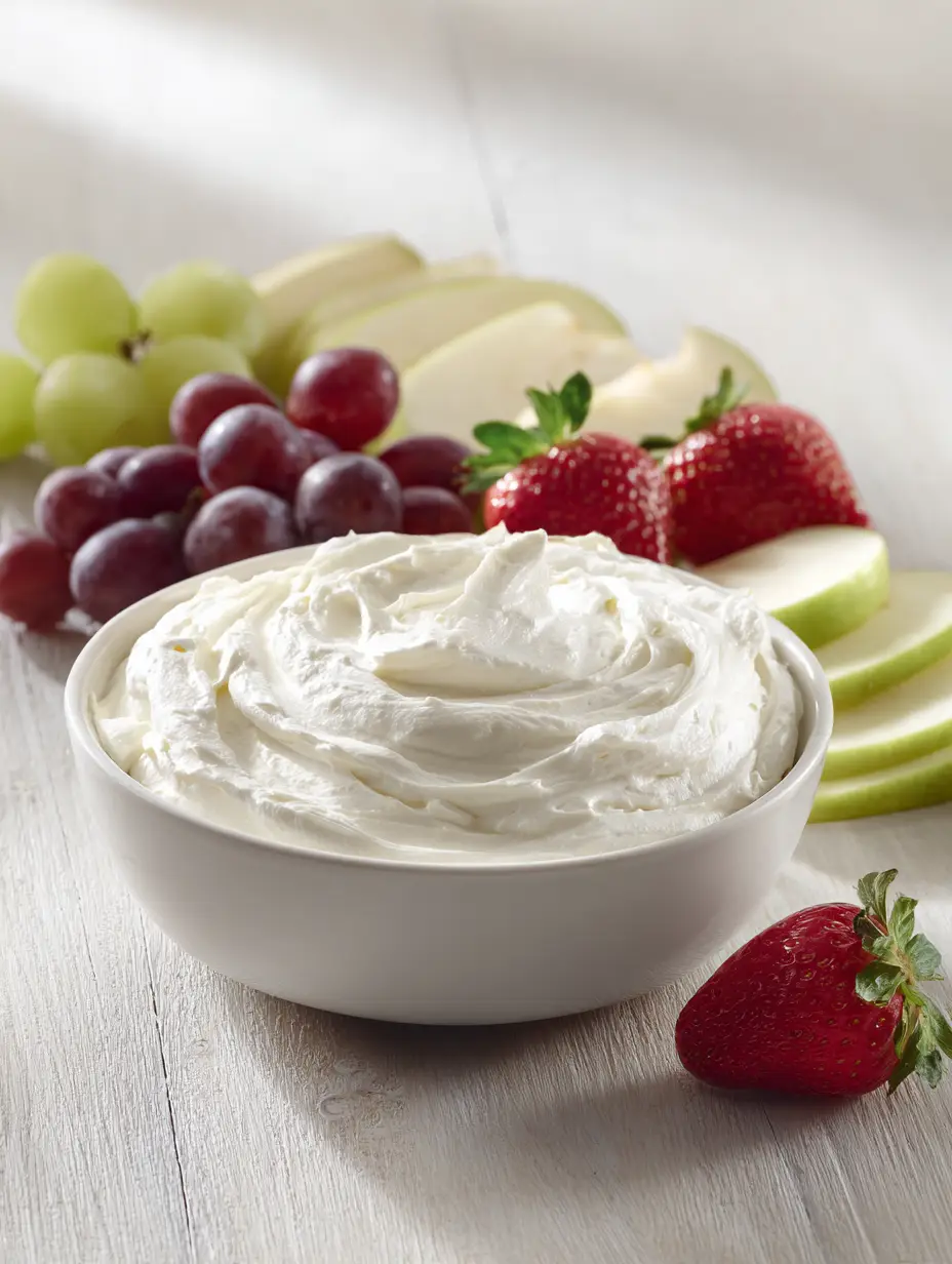 Marshmallow Cream Cheese Fruit Dip with Fresh Fruit