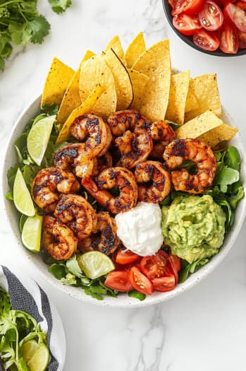 Blackened Shrimp Bowls With Spicy Crust and Crisp Vegetables
