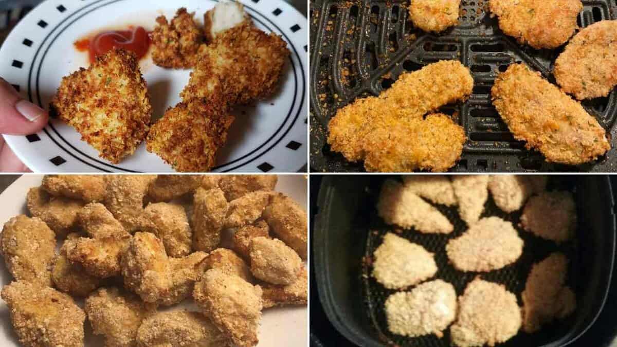 Air Fryer Chicken Nuggets with Toasted Panko and Parmesan