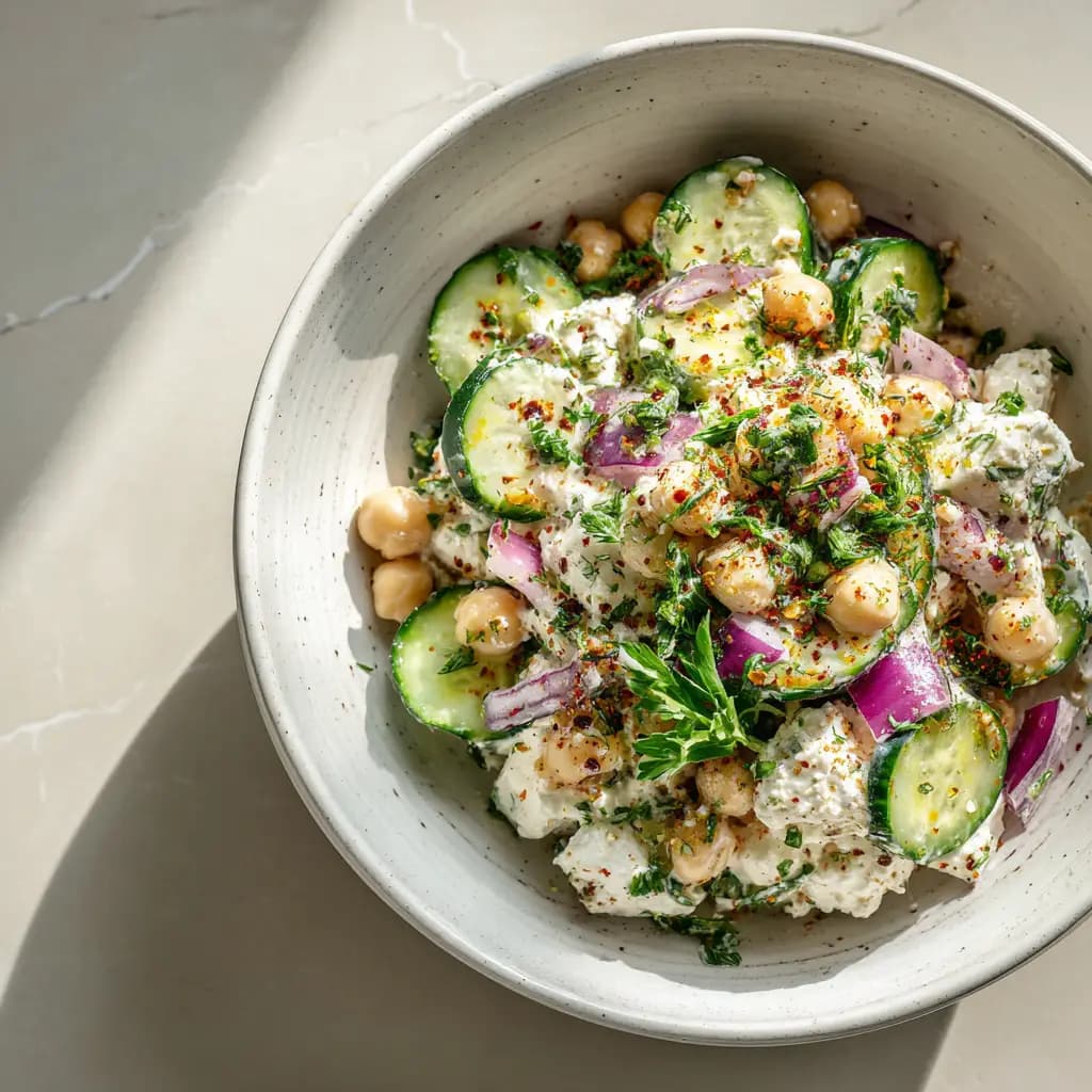 Cottage Cheese Chickpea Salad: High-Protein Easy Lunch
