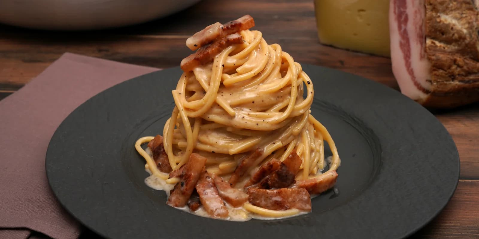 Authentic Pasta alla Gricia with Creamy Pecorino and Crisp Guanciale