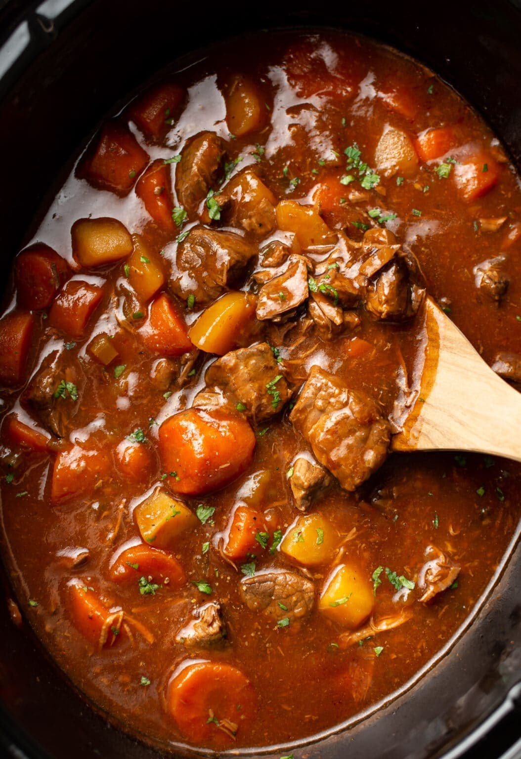 Crockpot Beef Stew with Tender Beef and Chunky Yukon Gold Potatoes