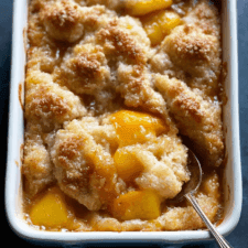 Classic Peach Cobbler: A Comforting Dessert with Buttery Crust and Sweet Peaches