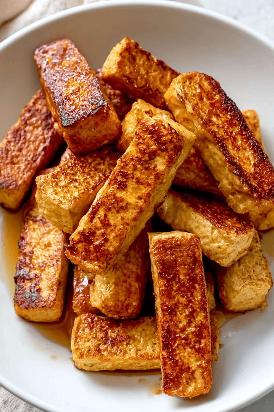 Pumpkin French Toast Strips with Soft Centers and Golden Edges