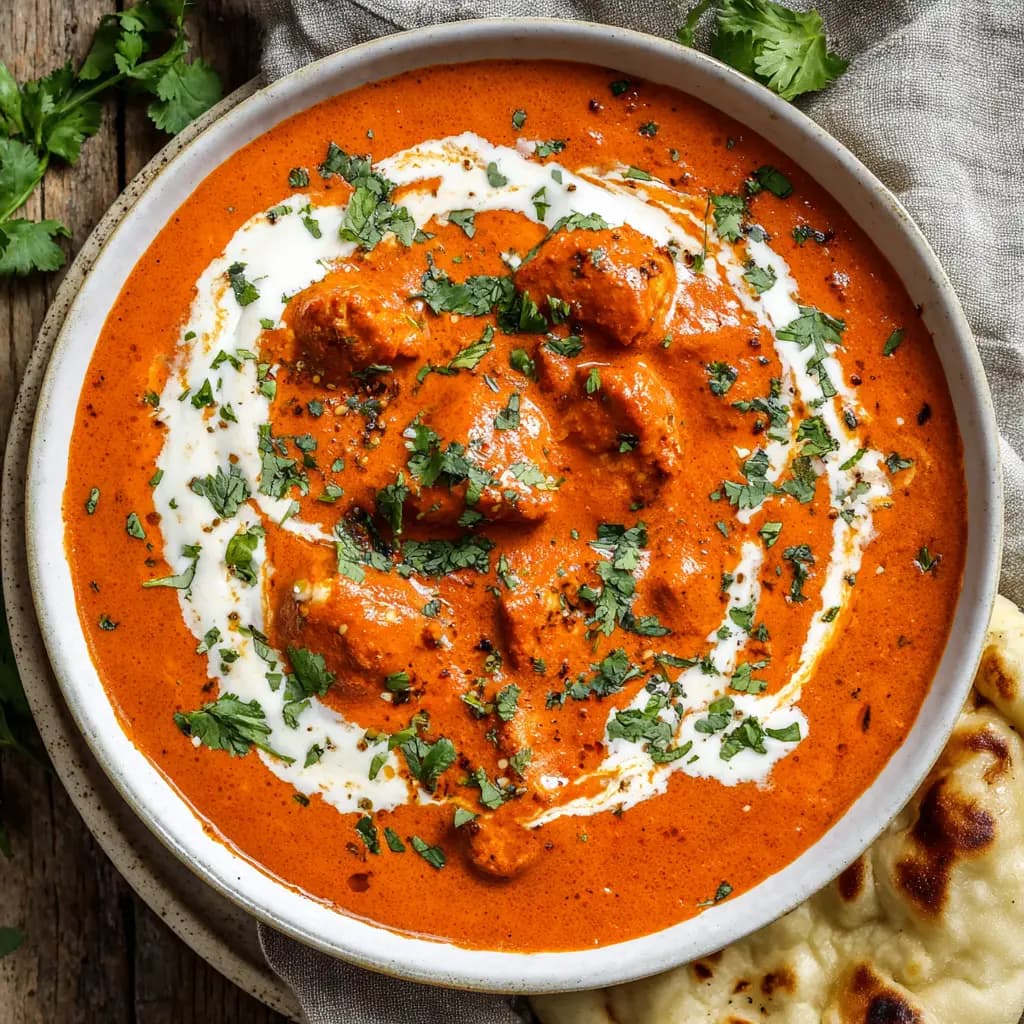Creamy Butter Chicken with Blistered Naan